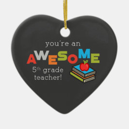 Adorno De Cerámica Día de Apreciación del Profesor de Quinto Grado Im