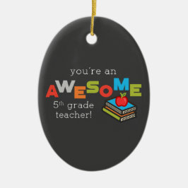 Adorno De Cerámica Día de Apreciación del Profesor de Quinto Grado Im