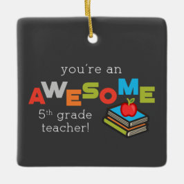 Adorno De Cerámica Día de Apreciación del Profesor de Quinto Grado Im