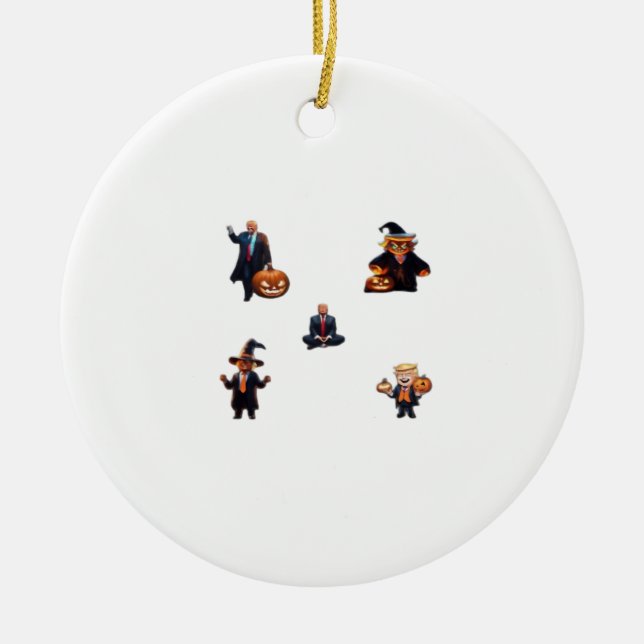 Adorno De Cerámica Día de Halloween - Clásico de Trumpkin (Frente)