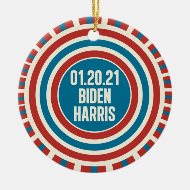 Adorno De Cerámica Día de Inauguración de Biden Harris (Frente)