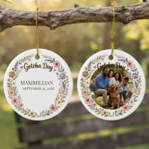 Día de la adopción foto corona floral pastel