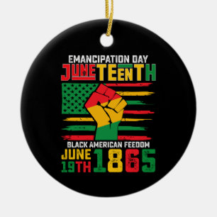 Adorno De Cerámica Día de la Emancipación de Juneteenth Libertad Negr