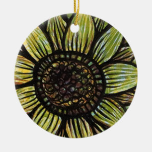 Adorno De Cerámica Día de la flor del girasol