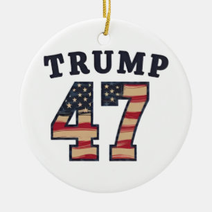 Adorno De Cerámica Día de la inauguración de Trump 47 Orgulloso Maga 