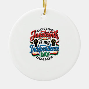 Adorno De Cerámica Día de la Independencia de Juneteenth Diseño de Ca