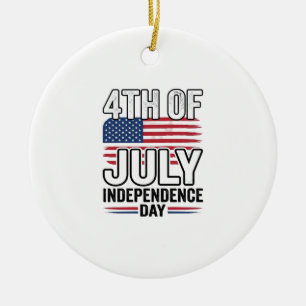 Adorno De Cerámica Día de la Independencia del 4 de Julio Diseño de c