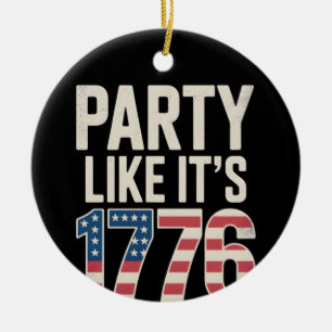 Adorno De Cerámica Día de la Independencia Patriótica, Fiesta como si