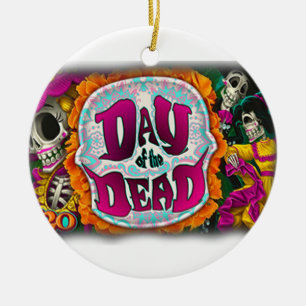 Adorno De Cerámica Día de los Muertos