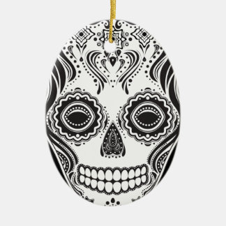 Adorno De Cerámica Día de los Muertos que el Chica Skull