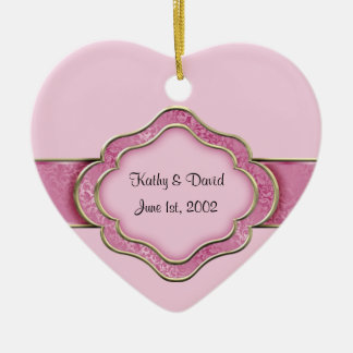 Adorno De Cerámica Día de nuestra boda (Rosa)