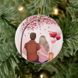 Adorno De Cerámica Día de San Valentín para Pareja Personalizado