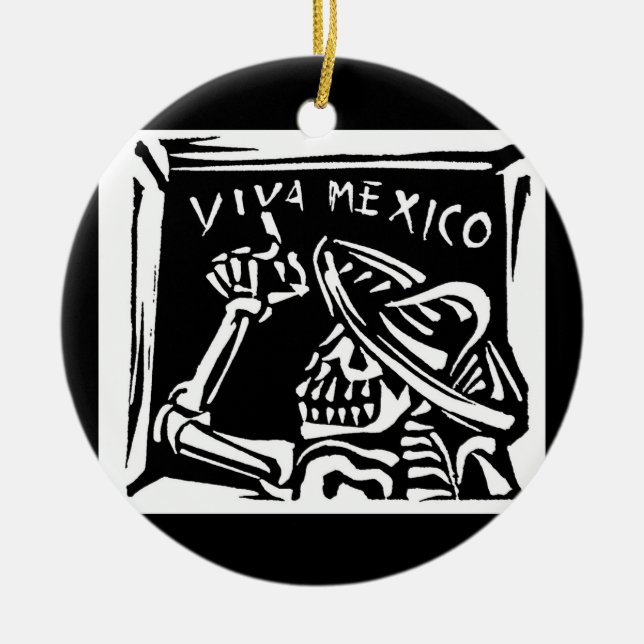 Adorno De Cerámica Día de Viva México México "del muerto " (Frente)