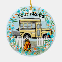 Día del Autobús Escolar nombre personalizado