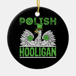 Adorno De Cerámica Día del Hooligan Polaco San Patricio