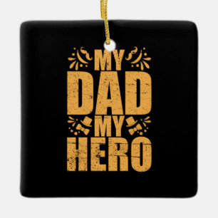 Adorno De Cerámica Día del padre mi papá mi héroe