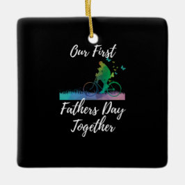Adorno De Cerámica Día del padre | Nuestro primer Día de los Padres j