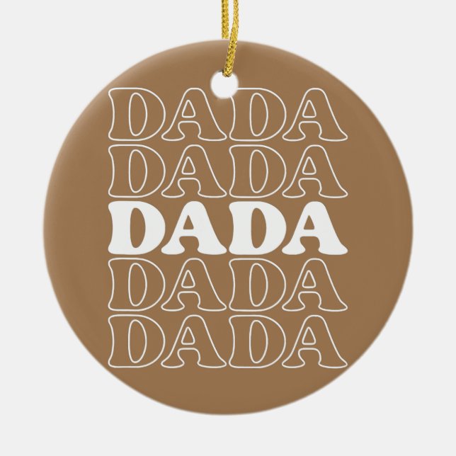 Adorno De Cerámica Día del Padre Regalo Dadá Regalo Dadá Dadá (Frente)
