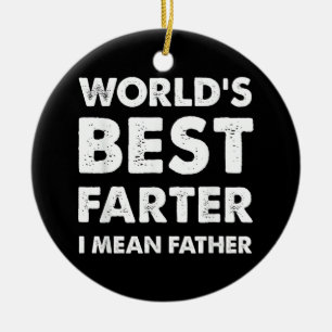 Adorno De Cerámica Día del Padre Retro Papá El Mejor Flatulento Quier