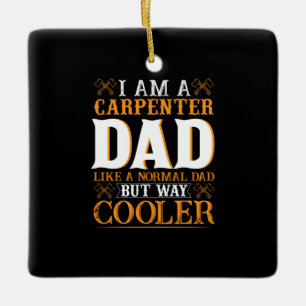 Adorno De Cerámica Día del Padre Soy un papá carpintero
