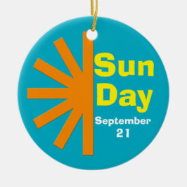 Adorno De Cerámica Día Del Sol Para La Energía Solar