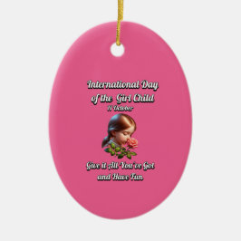 Adorno De Cerámica Día Internacional del Chica. Diversión