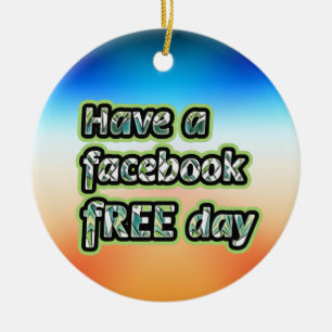 Adorno De Cerámica Día libre de Facebook