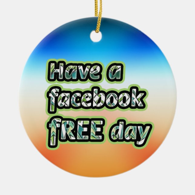 Adorno De Cerámica Día libre de Facebook (Frente)