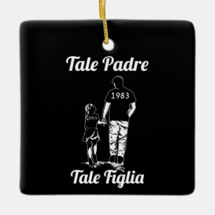Adorno De Cerámica Día Personalizado Del Padre Y La Hija Llaman A Los