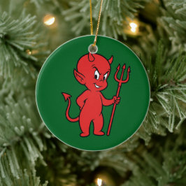 Adorno De Cerámica Diablo Rojo