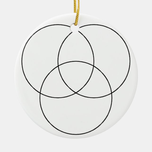 Adorno De Cerámica Diagrama de DIY Venn (Frente)