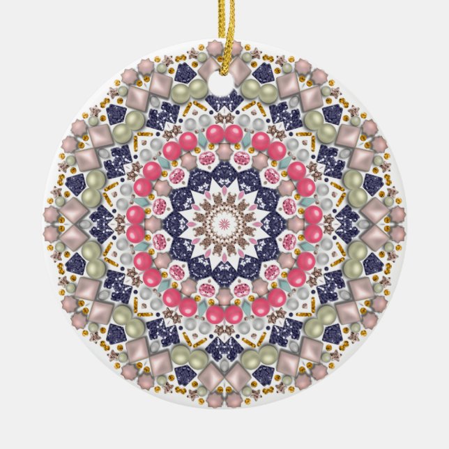 Adorno De Cerámica Diamantes de imitación, secuelas, confetti (Frente)