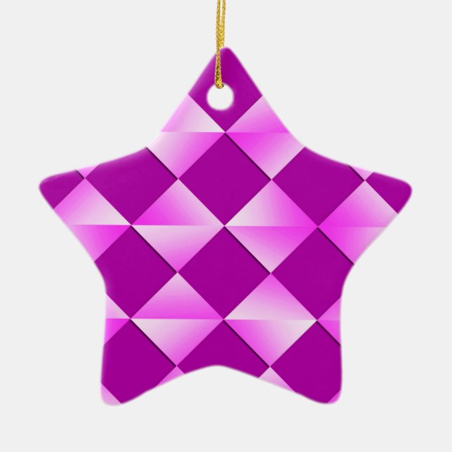 Adorno De Cerámica Diamantes satinados de mediados de siglo - violeta (Frente)