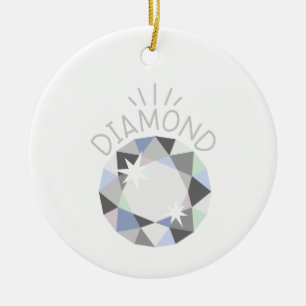 Adorno De Cerámica Diamond Birthstone