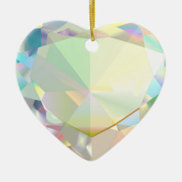 Adorno De Cerámica Diamond Heart