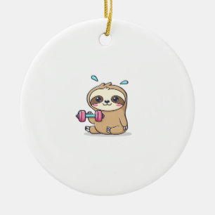 Adorno De Cerámica Dibujo Animado De Gimnasio Kawaii Lindo Entrenamie