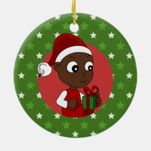Adorno De Cerámica Dibujo animado del bebé del navidad