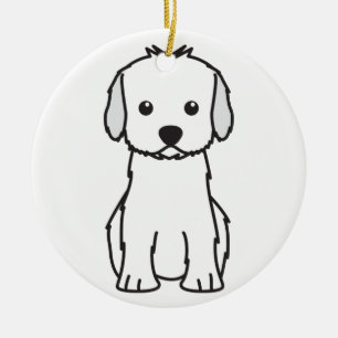 Adorno De Cerámica Dibujo animado del perro de Cockapoo