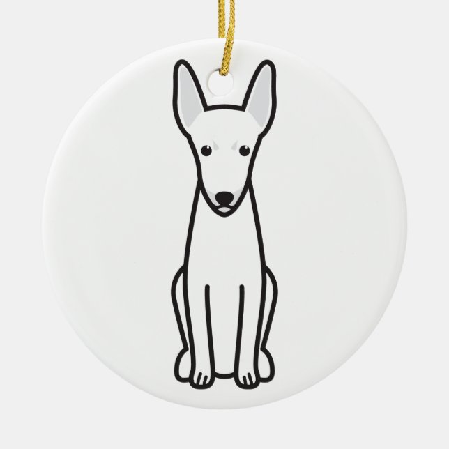 Adorno De Cerámica Dibujo animado del perro del fox terrier del (Frente)