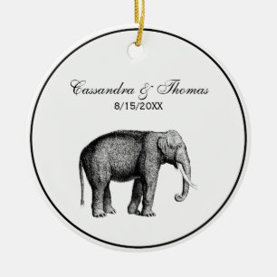 Adorno De Cerámica Dibujo Antiguo de Elefante