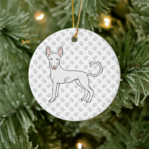 Adorno De Cerámica Dibujo blanco ibicenco hongo liso caricatura perro