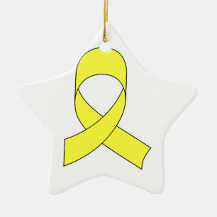 Adorno De Cerámica Dibujo de cinta amarilla
