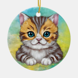 Adorno De Cerámica Dibujo de gato