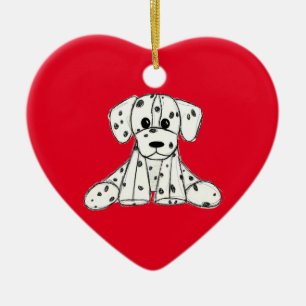 Adorno De Cerámica Dibujo de perros rellenos dálmatas esquema simple 