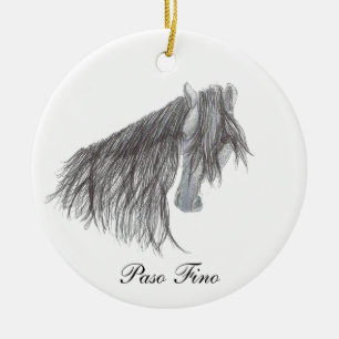 Adorno De Cerámica Dibujo del caballo de Paso Fino
