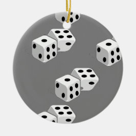Adorno De Cerámica Dices en gris