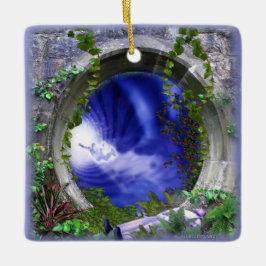 Adorno De Cerámica Diciendo adiós