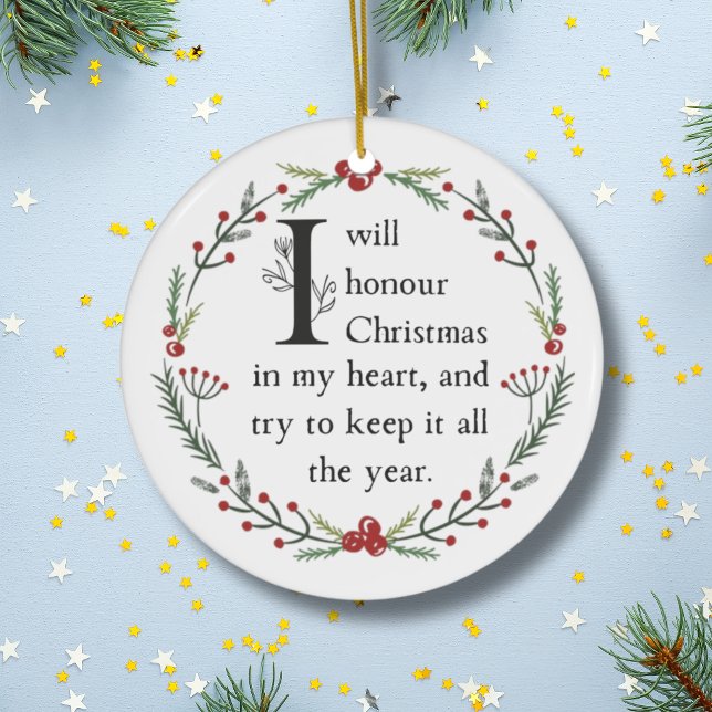 Adorno De Cerámica Dickens A Navidades Carol Scrooge Personalizado (This Dickens Christmas ornament, in Victorian style, makes a beautiful family keepsake.)