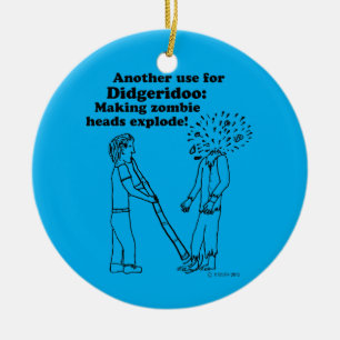 Adorno De Cerámica Didgeridoo hace que los zombies exploten