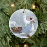 Adorno De Cerámica Die Weihnachtsgans<br><div class="desc">Ein Motiv aus meiner Serie "Bildermärchen"</div>